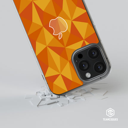 Coque design FACETTES APPLE POMME ORANGE - TEAMCOQUES