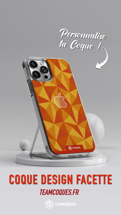Vidéo Coque design FACETTES APPLE POMME ORANGE - TEAMCOQUES