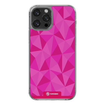 Coque design FACETTES ROSE - TEAMCOQUES