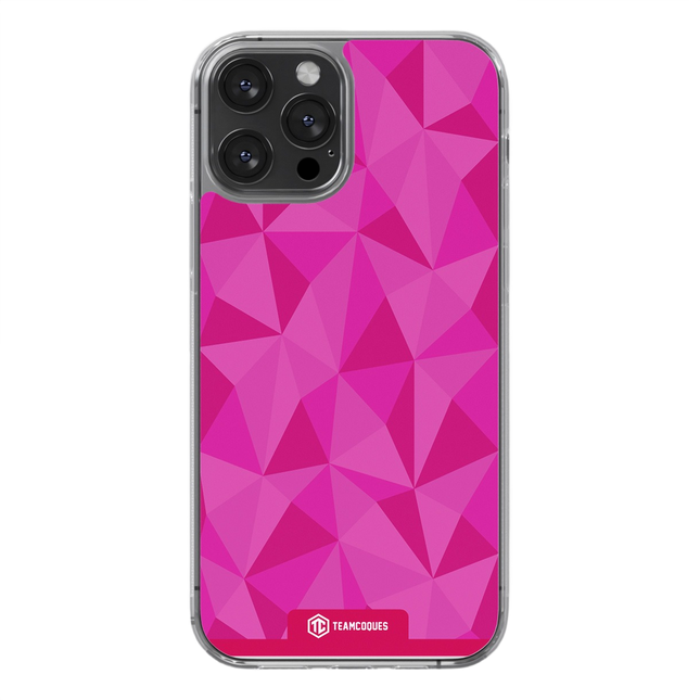 Coque design FACETTES ROSE - TEAMCOQUES