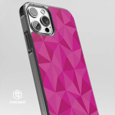 Coque design FACETTES ROSE - TEAMCOQUES