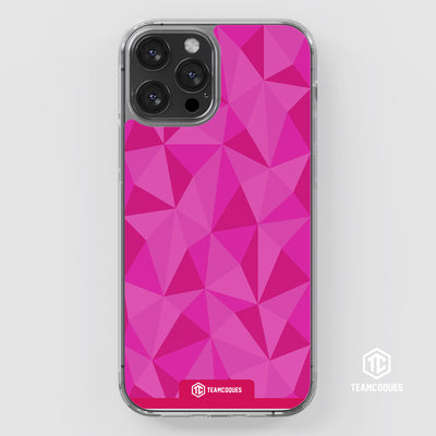 Coque design FACETTES ROSE - TEAMCOQUES