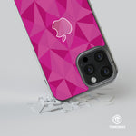 Coque design FACETTES APPLE POMME ROSE - TEAMCOQUES