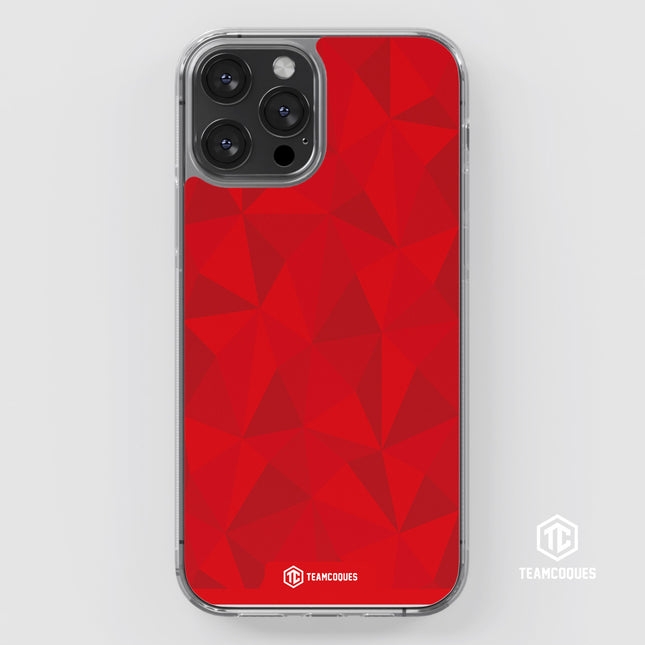 Coque design FACETTES ROUGE - TEAMCOQUES