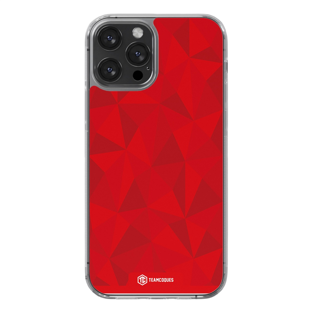 Coque design FACETTES ROUGE - TEAMCOQUES