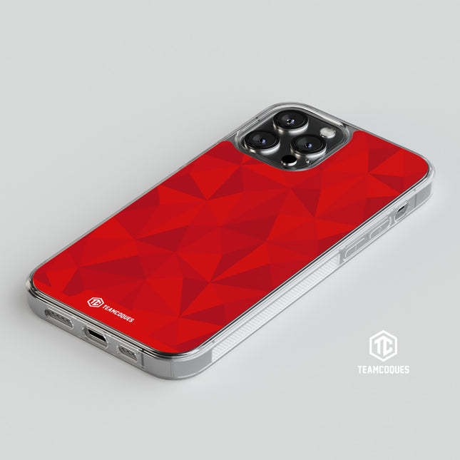 Coque design FACETTES ROUGE - TEAMCOQUES