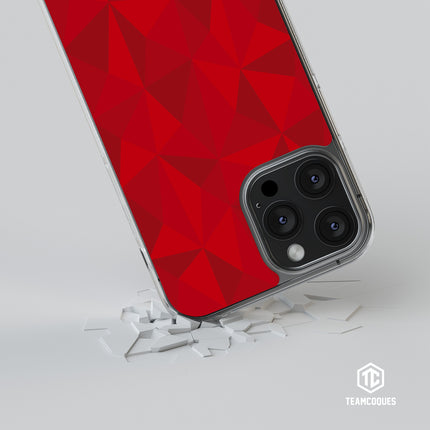 Coque design FACETTES ROUGE - TEAMCOQUES