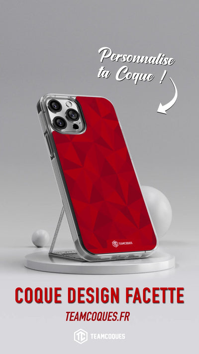 Vidéo Coque design FACETTES ROUGE - TEAMCOQUES