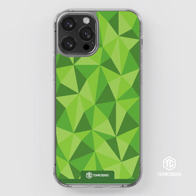 Coque design FACETTES VERT - TEAMCOQUES