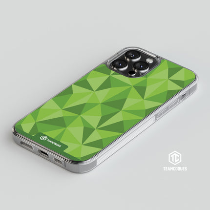Coque design FACETTES VERT - TEAMCOQUES