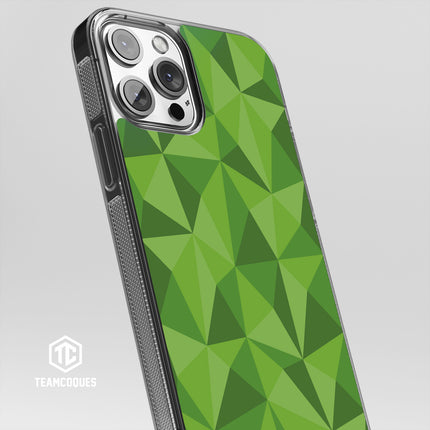 Coque design FACETTES VERT - TEAMCOQUES