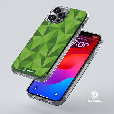 Coque design FACETTES VERT - TEAMCOQUES