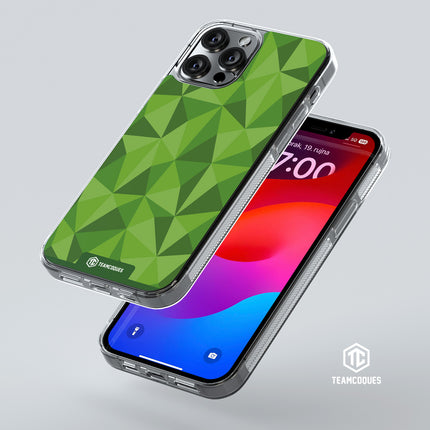 Coque design FACETTES VERT - TEAMCOQUES