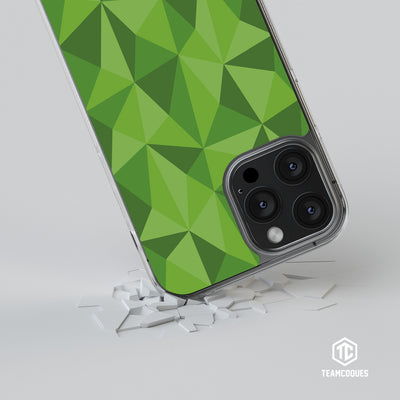 Coque design FACETTES VERT - TEAMCOQUES
