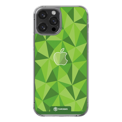 Coque design FACETTES APPLE POMME VERT - TEAMCOQUES