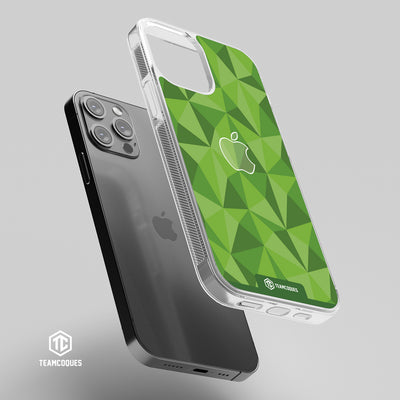Coque design FACETTES APPLE POMME VERT - TEAMCOQUES