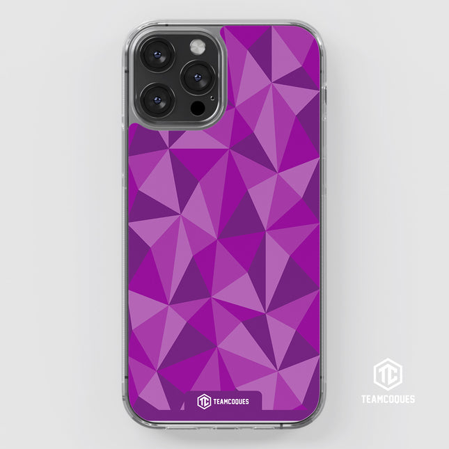 Coque design FACETTES VIOLET - TEAMCOQUES