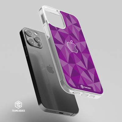 Coque design FACETTES APPLE POMME VIOLET - TEAMCOQUES