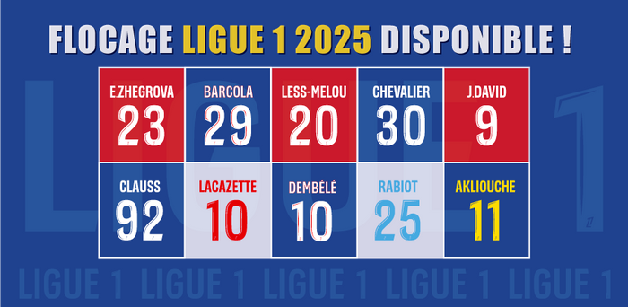 TEAMCOQUES - Flocage LFP Ligue 1 L1 / L2 Disponible !