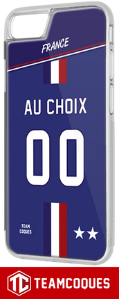 Coque foot EQUIPE DE FRANCE 2016 DOMICILE - flocage 100% personnalisable - iPhone smartphone - TEAMCOQUES