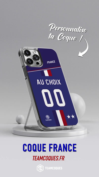 Vidéo Coque foot EQUIPE DE FRANCE 2016 DOMICILE personnalisable - TEAMCOQUES
