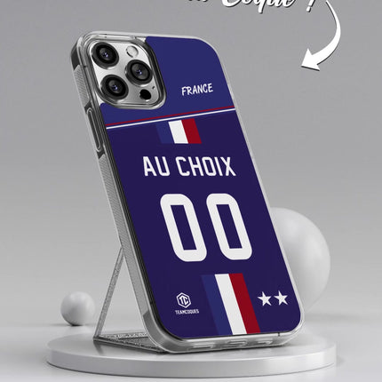 Vidéo Coque foot EQUIPE DE FRANCE 2018 DOMICILE personnalisable - TEAMCOQUES