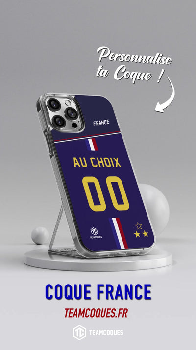 Vidéo Coque foot EQUIPE DE FRANCE 2022 DOMICILE personnalisable - TEAMCOQUES