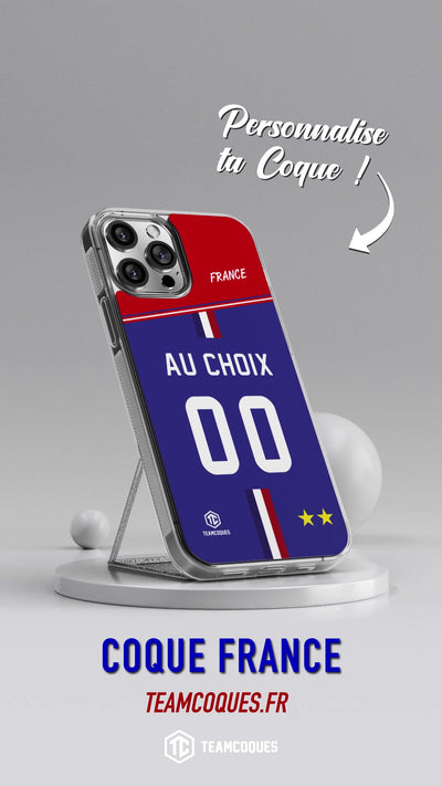 Vidéo Coque foot EQUIPE DE FRANCE 2024 DOMICILE personnalisable - TEAMCOQUES