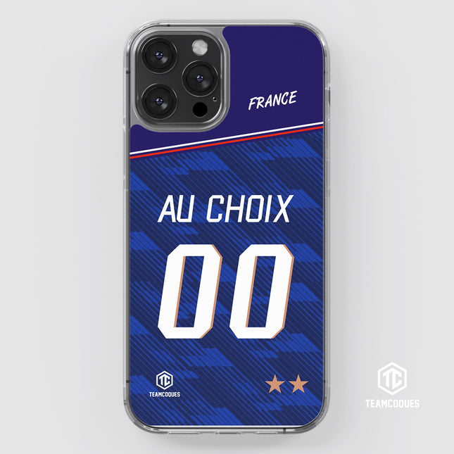 Coque foot EQUIPE DE FRANCE 2026 DOMICILE personnalisable - TEAMCOQUES