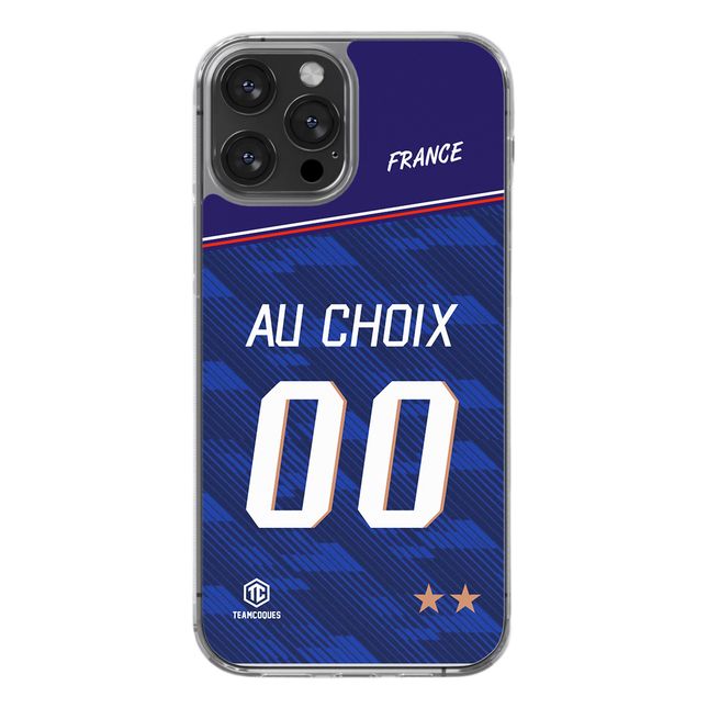 Coque foot EQUIPE DE FRANCE 2026 DOMICILE personnalisable - TEAMCOQUES