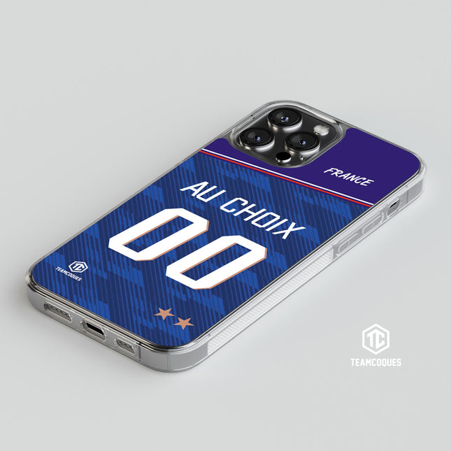 Coque foot EQUIPE DE FRANCE 2026 DOMICILE personnalisable - TEAMCOQUES
