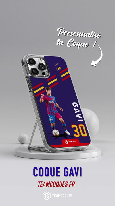Vidéo Coque joueur GAVI BARCELONE BARÇA - TEAMCOQUES