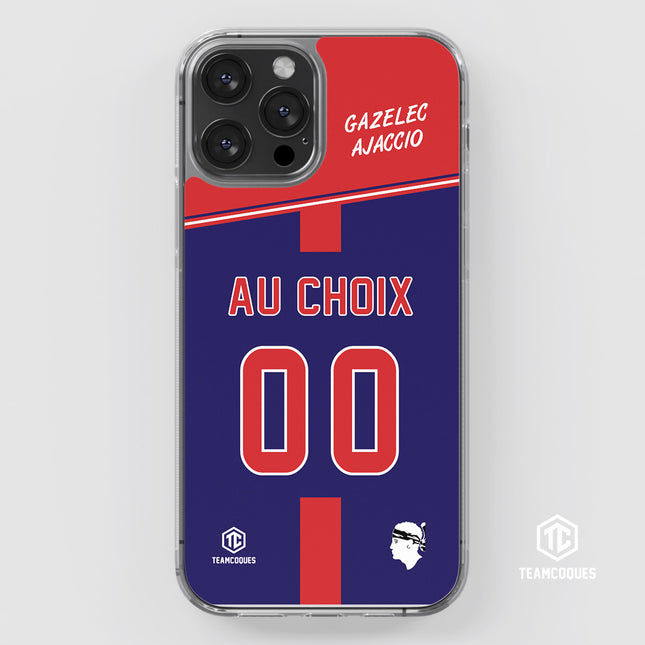 Coque foot GAZELEC AJACCIO personnalisable - TEAMCOQUES