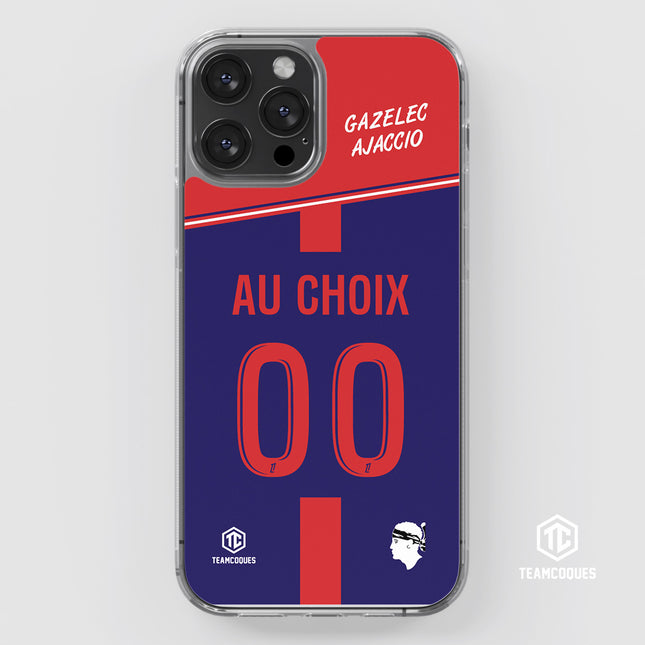 Coque foot GAZELEC AJACCIO personnalisable - TEAMCOQUES