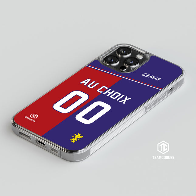 Coque foot GENOA personnalisable - TEAMCOQUES