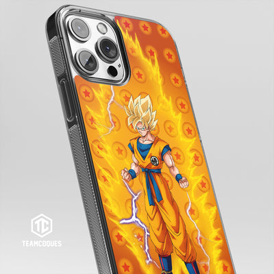 Coque design DRAGON BALL - SON GOKU 06 SUPER SAIYAN JAUNE - TEAMCOQUES