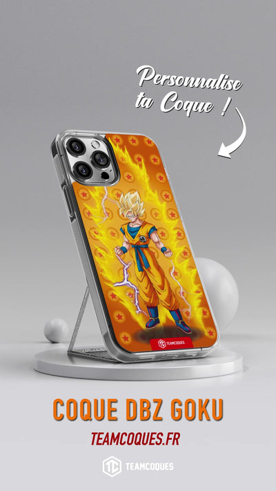 Vidéo Coque design DRAGON BALL - SON GOKU 06 SUPER SAIYAN JAUNE - TEAMCOQUES