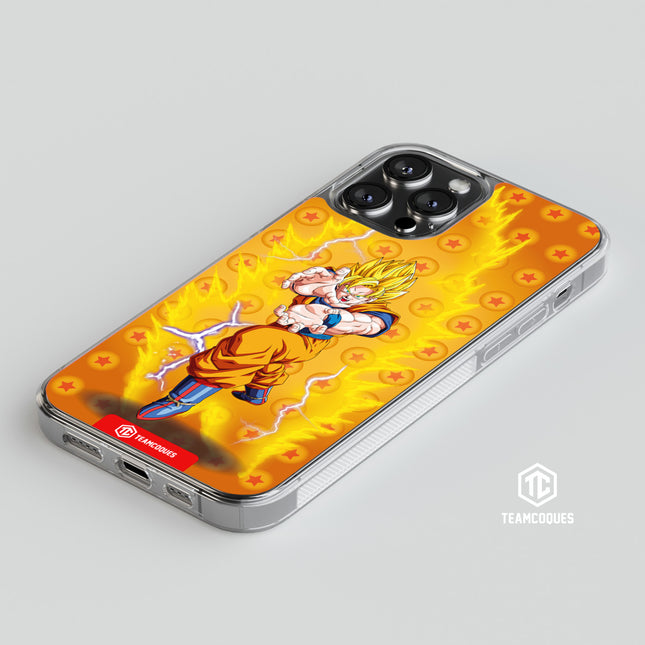Coque design DRAGON BALL - SON GOKU 07 SUPER SAIYAN JAUNE KAME HAME HA - TEAMCOQUES