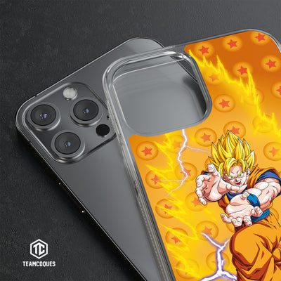 Coque design DRAGON BALL - SON GOKU 07 SUPER SAIYAN JAUNE KAME HAME HA - TEAMCOQUES