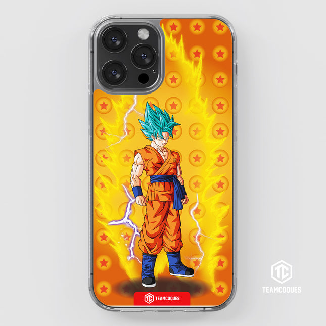 Coque design DRAGON BALL - SON GOKU 08 SUPER SAIYAN BLEU - TEAMCOQUES