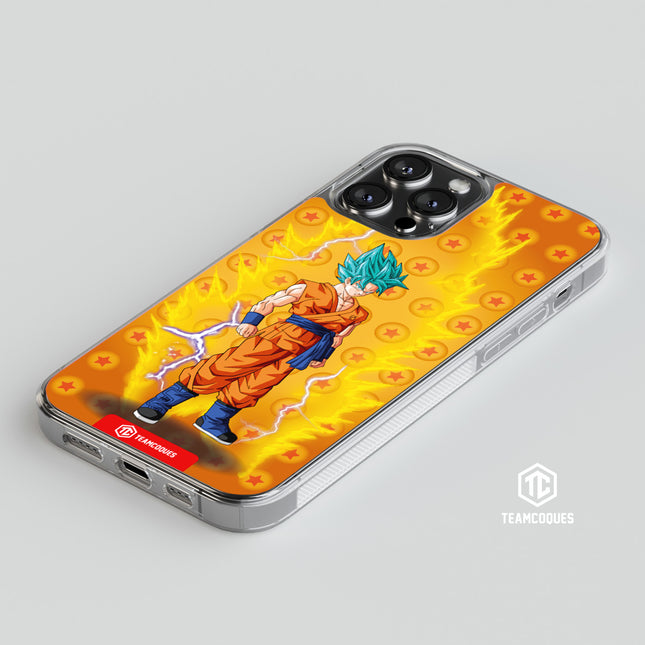 Coque design DRAGON BALL - SON GOKU 08 SUPER SAIYAN BLEU - TEAMCOQUES