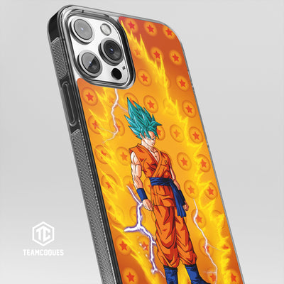Coque design DRAGON BALL - SON GOKU 08 SUPER SAIYAN BLEU - TEAMCOQUES