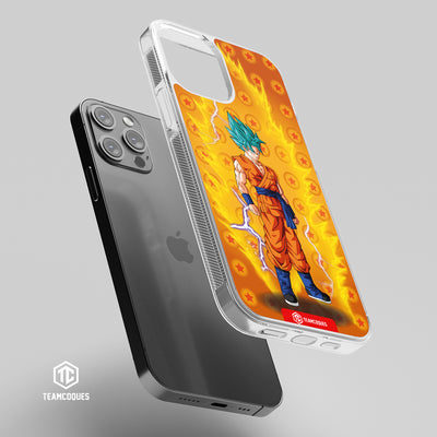 Coque design DRAGON BALL - SON GOKU 08 SUPER SAIYAN BLEU - TEAMCOQUES