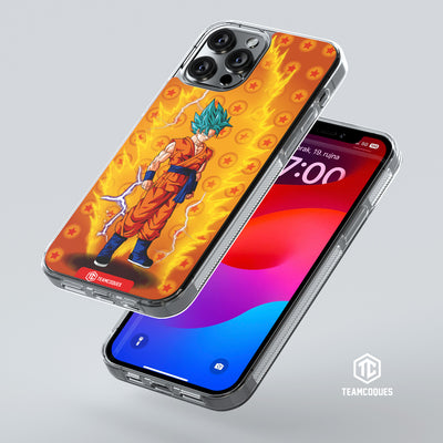 Coque design DRAGON BALL - SON GOKU 08 SUPER SAIYAN BLEU - TEAMCOQUES