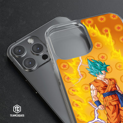 Coque design DRAGON BALL - SON GOKU 08 SUPER SAIYAN BLEU - TEAMCOQUES