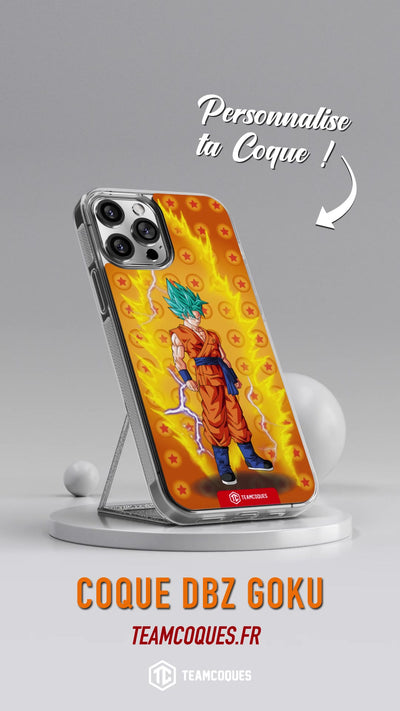 Vidéo Coque design DRAGON BALL - SON GOKU 08 SUPER SAIYAN BLEU - TEAMCOQUES