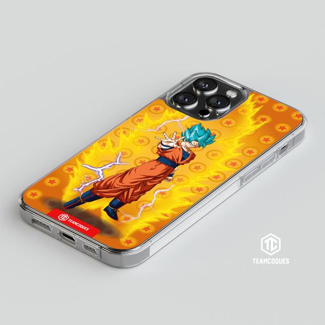 Coque design DRAGON BALL - SON GOKU 09 SUPER SAIYAN BLEU - TEAMCOQUES