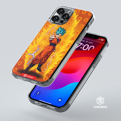 Coque design DRAGON BALL - SON GOKU 09 SUPER SAIYAN BLEU - TEAMCOQUES