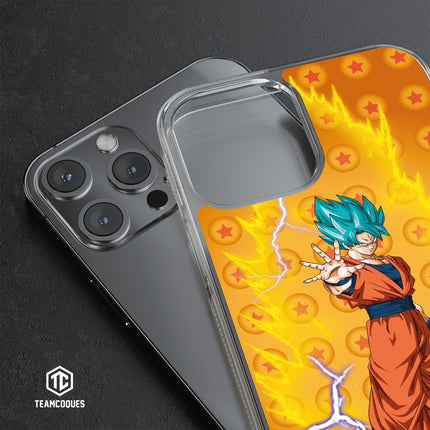 Coque design DRAGON BALL - SON GOKU 09 SUPER SAIYAN BLEU - TEAMCOQUES