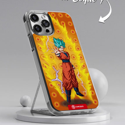 Vidéo Coque design DRAGON BALL - SON GOKU 09 SUPER SAIYAN BLEU - TEAMCOQUES